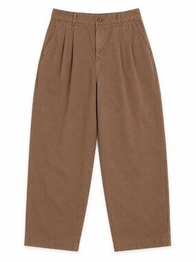 Worn Once Brown Casual Pleated Trousers